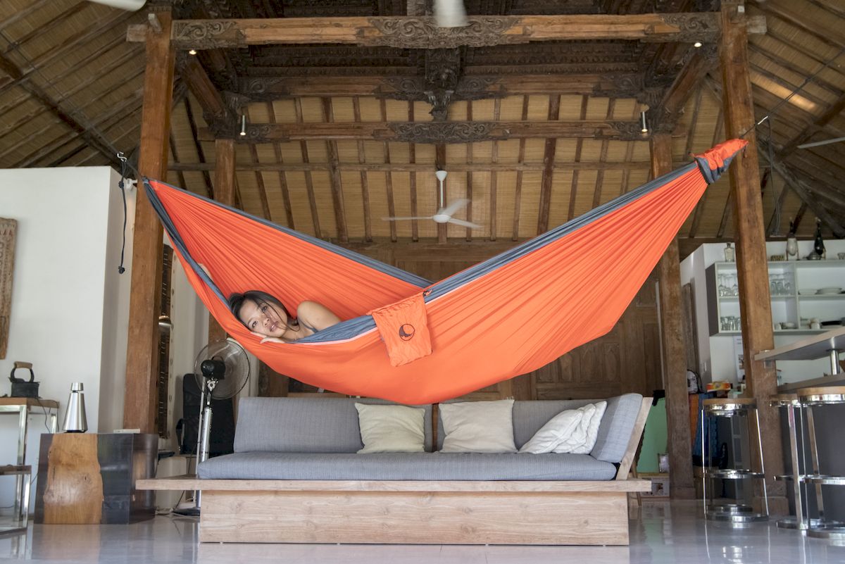 Ticket to the Moon hangmat 2 persoons Original Double - Orange/Dark Grey