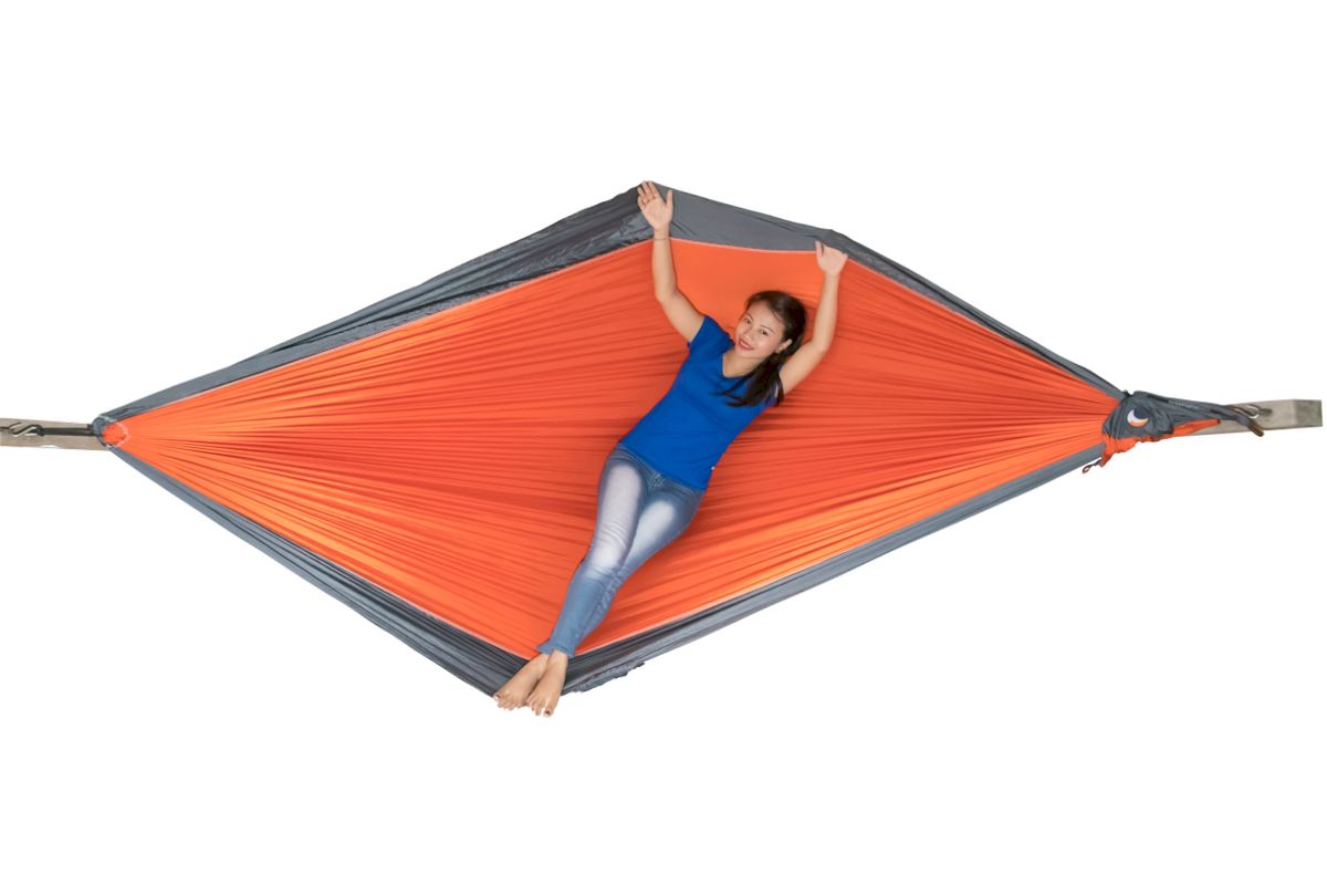 Ticket to the Moon hangmat 2 persoons Original Double - Orange/Dark Grey