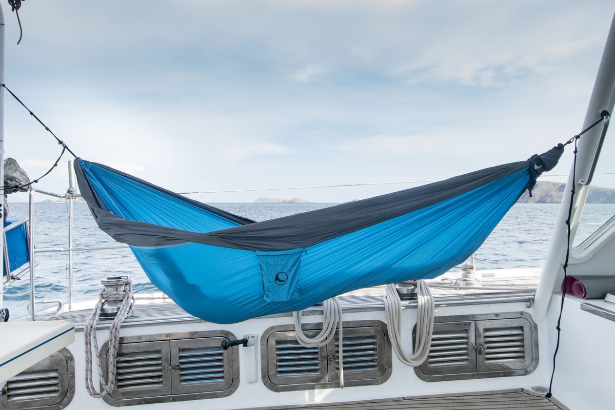 Ticket to the Moon 2 persoons hangmat aqua/dark grey
