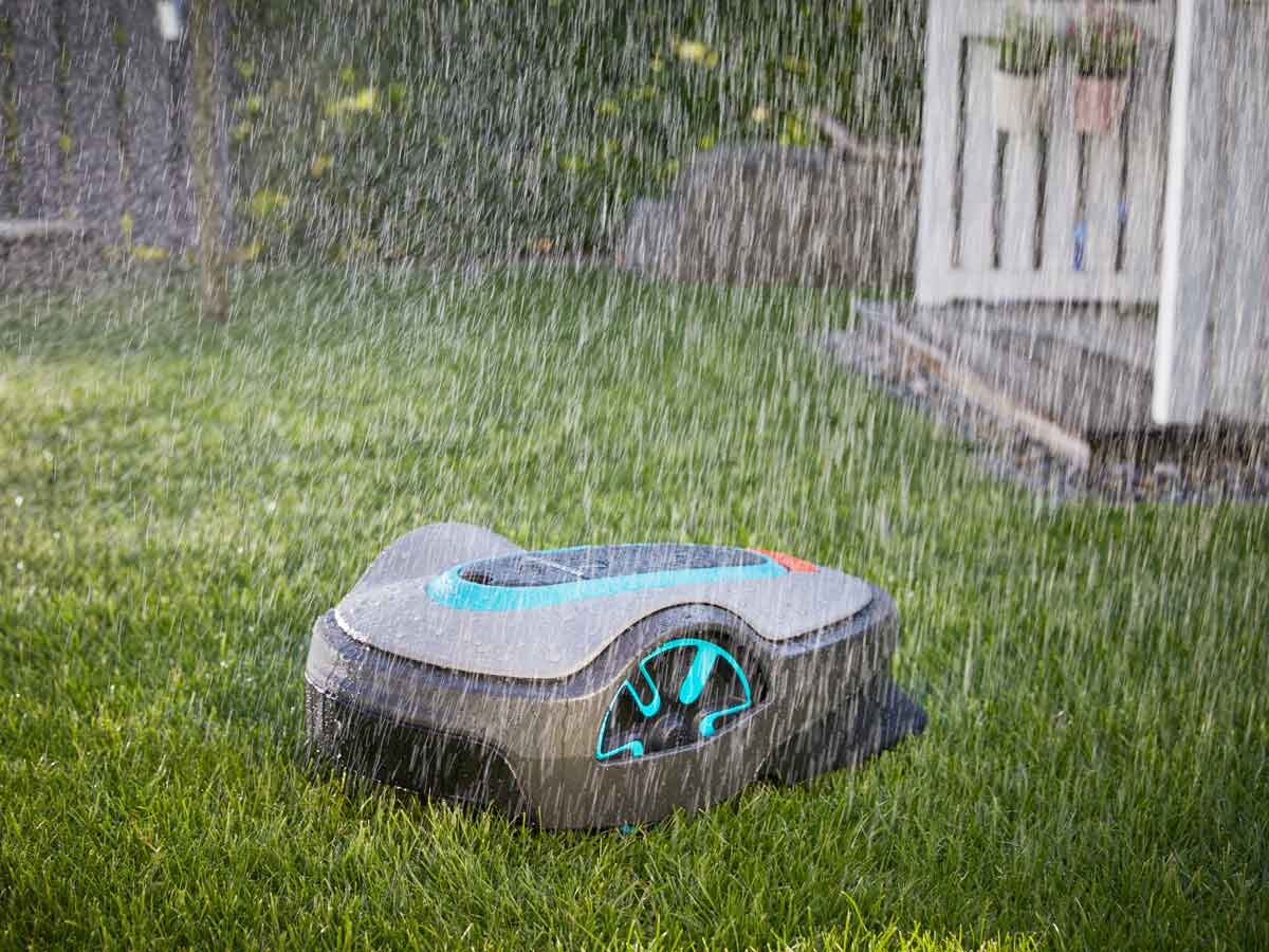 Gardena Sileno Life 1250 m² robotmaaier in regen