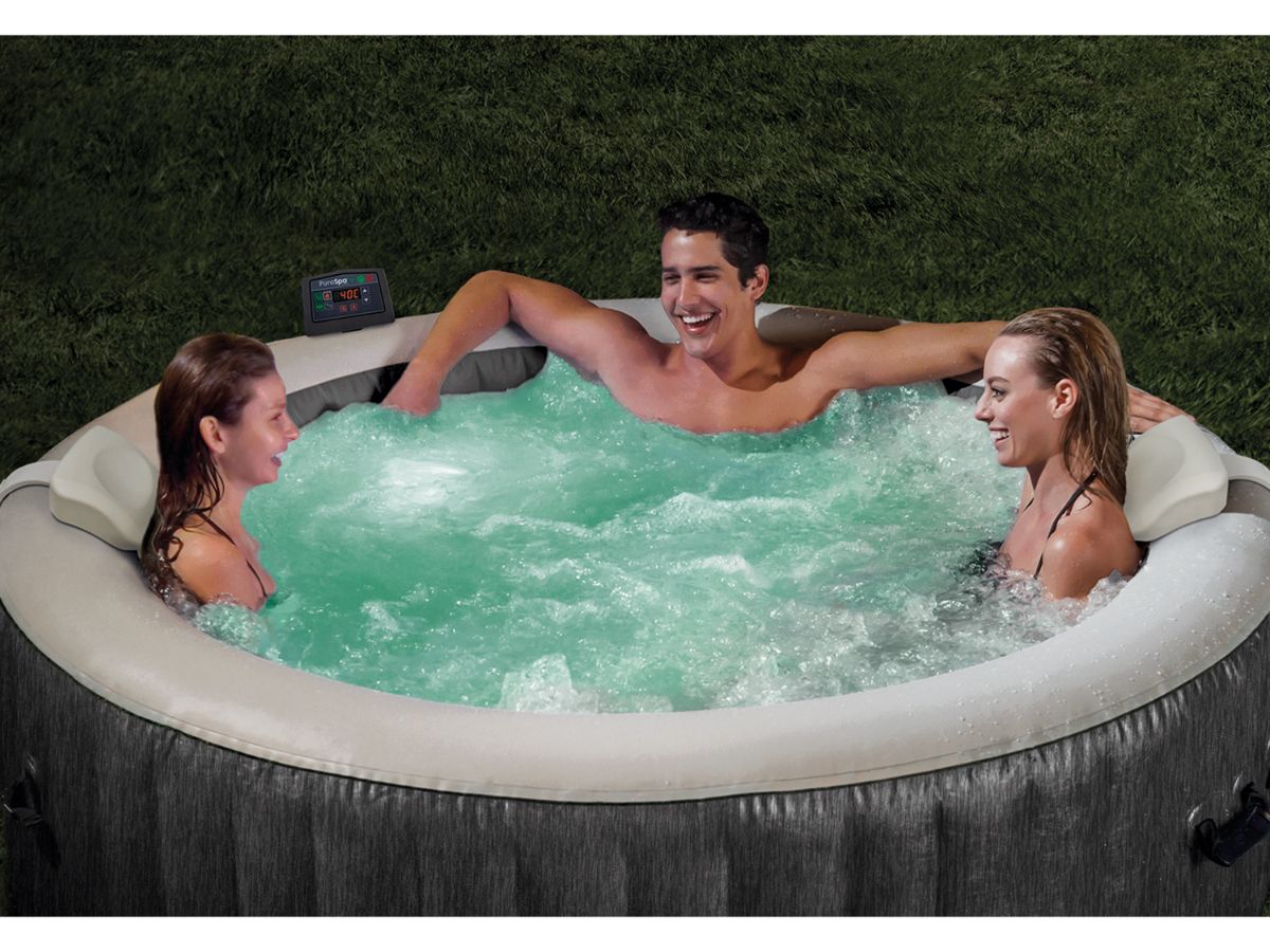 Intex Pure Spa Greywood Deluxe opblaasbare jacuzzi 4 persoons - sfeershot
