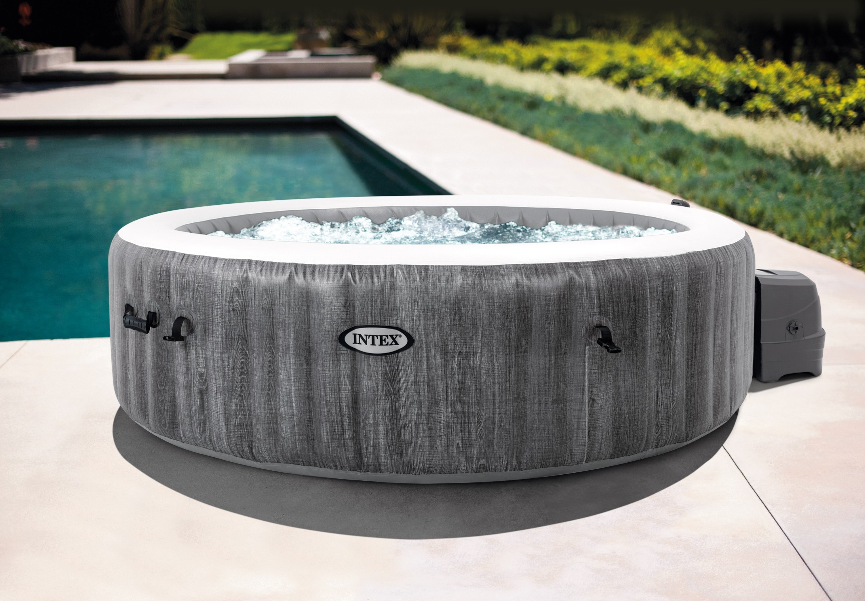 Intex Pure Spa Greywood Deluxe opblaasbare spa - 6 persoons