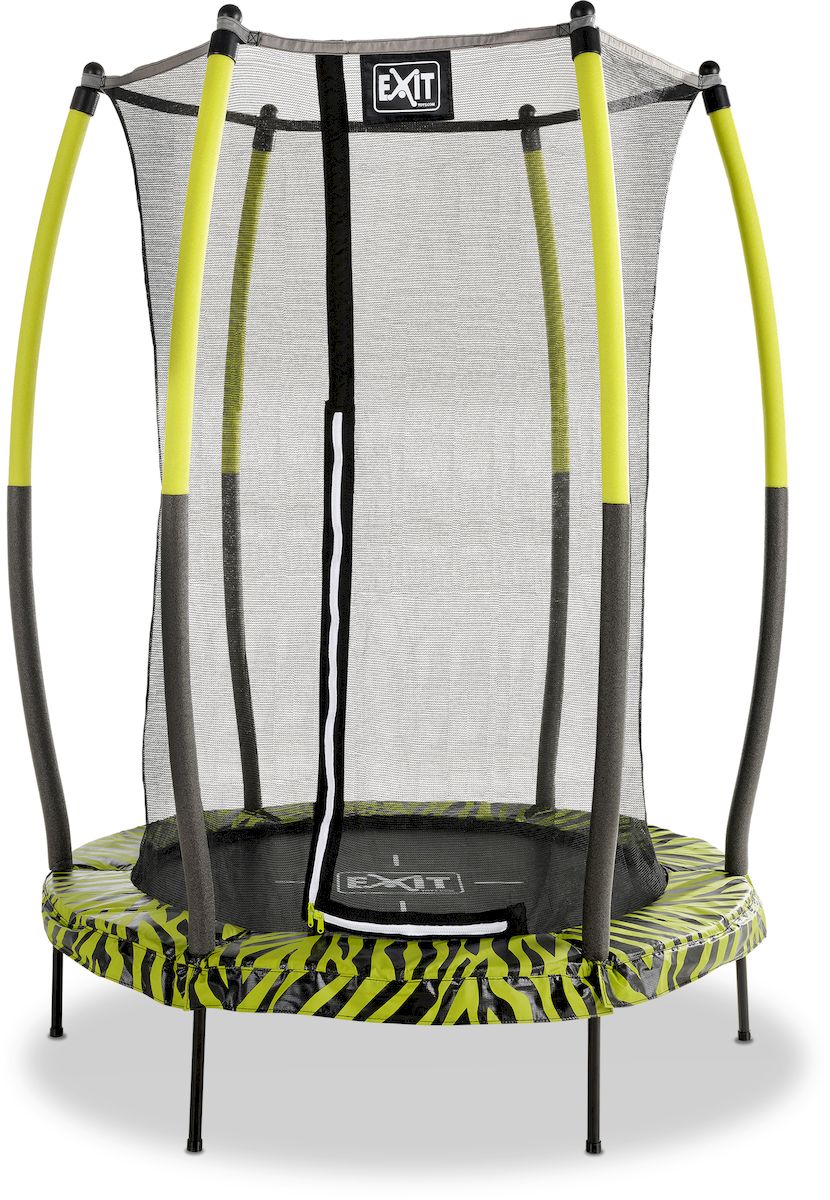 Exit Tiggy Junior 140 cm trampoline met net - zwart/groen aanbieding