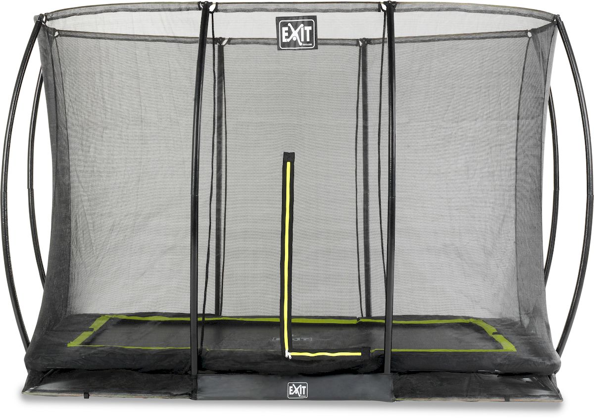 Exit Silhouette InGround trampoline met net - 305 x 214 cm - Zwart aanbieding