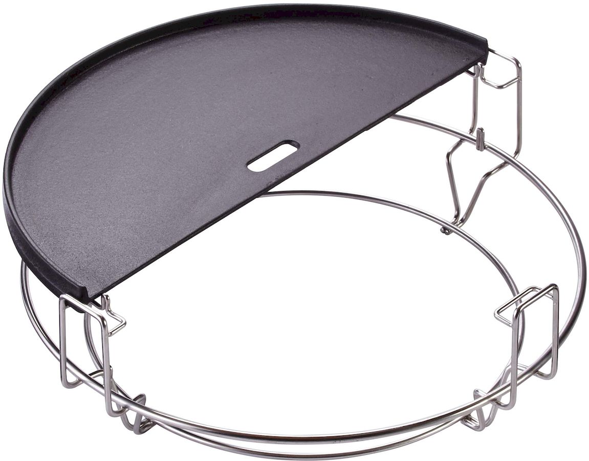 Kamado Joe Halfrond tweezijdig gietijzeren grillplaat voor Classic Joe zachte kant