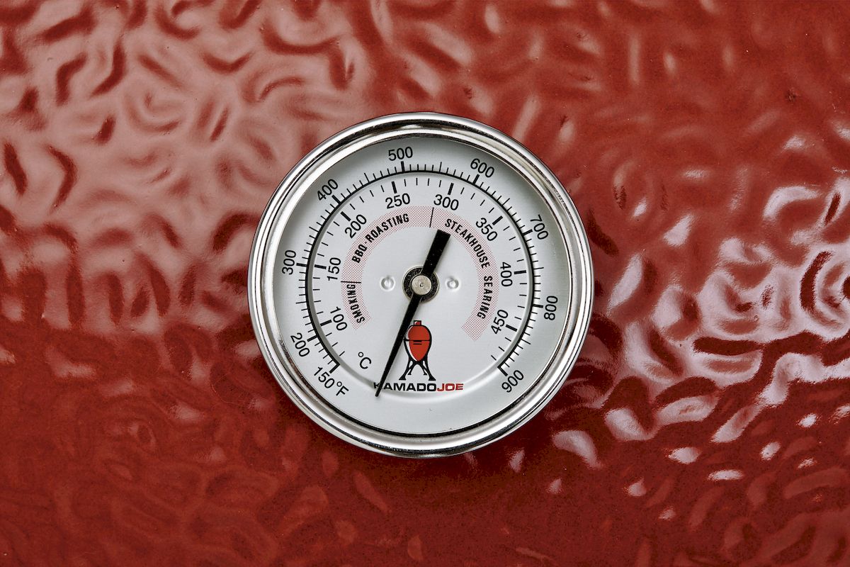 Kamado Joe Classic barbecue - thermometer in deksel