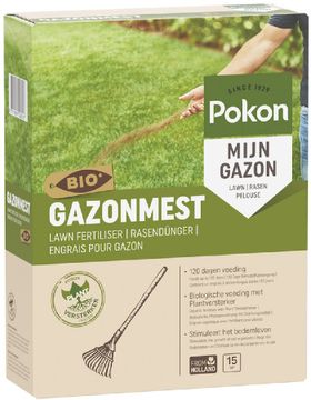 Pokon Rasendünger Mit Kalk 3-in-1 - Organischer Komplettdünger Für 125qm, 10kg