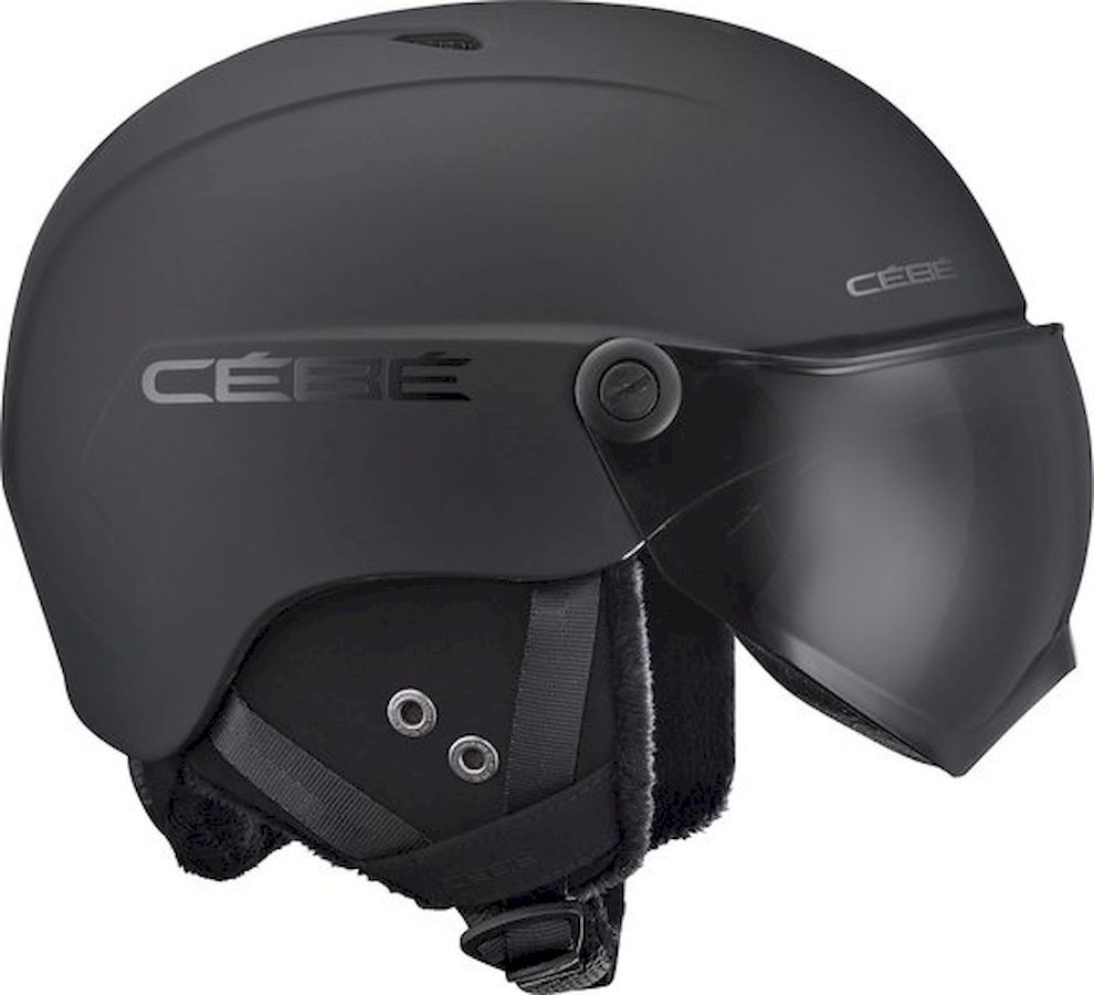 Cébé Contest Vision skihelm - Matt Black - Zwarte lens-56-58 cm