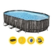 Bestway Power Steel ovaal zwembad - 610 x 366 x 122 cm - met filterpomp en accessoires