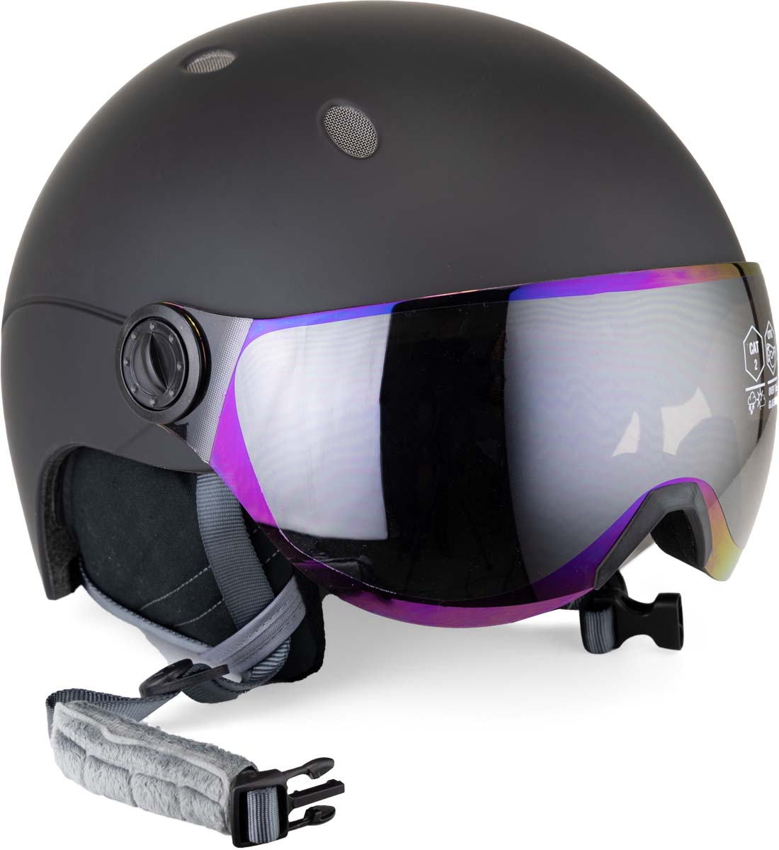 Sinner Titan Visor skihelm - Matte Black - Blauwe lens
closed gogle