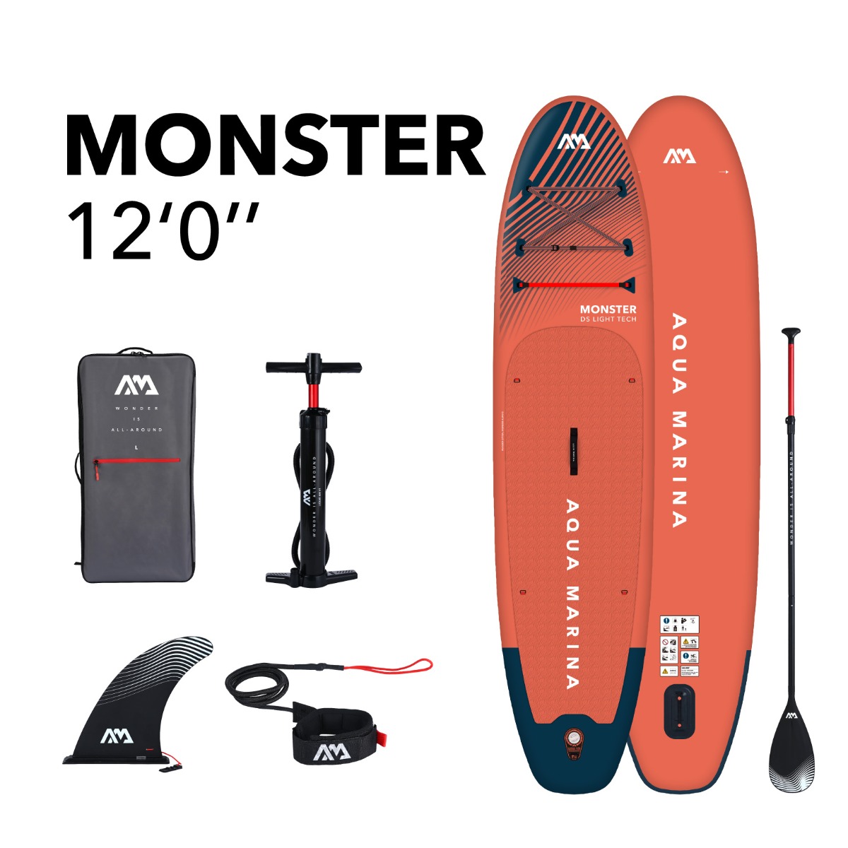 Aqua Marina Monster opblaasbaar supboard set