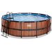 EXIT Wood zwembad - 450 x 122 cm - met zandfilterpomp en trap