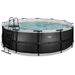 EXIT Black Leather zwembad - 450 x 122 cm - met zandfilterpomp en trap