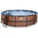 EXIT Wood zwembad - 488 x 122 cm - met zandfilterpomp en trap