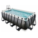 EXIT Black Leather zwembad - 400 x 200 x 122 cm - met zandfilterpomp en trap