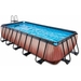 EXIT Wood zwembad - 540 x 250 x 122 cm - met zandfilterpomp en trap