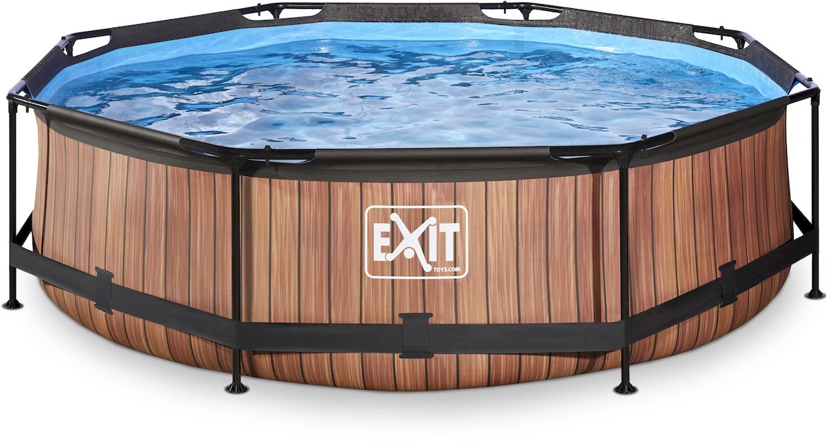 EXIT Wood zwembad - 300 x 76 cm - met filterpomp aanbieding