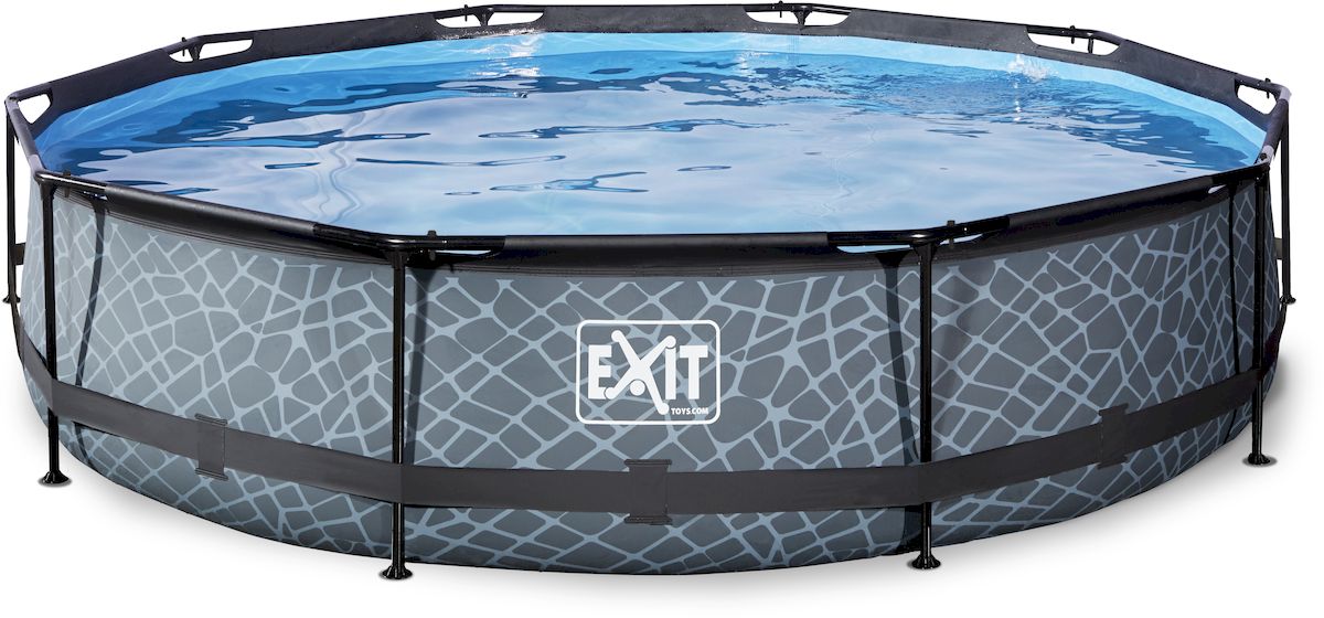 EXIT Stone zwembad - 360 x 76 cm - met filterpomp aanbieding