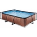 EXIT Wood zwembad - 220 x 150 x 65 cm - met filterpomp