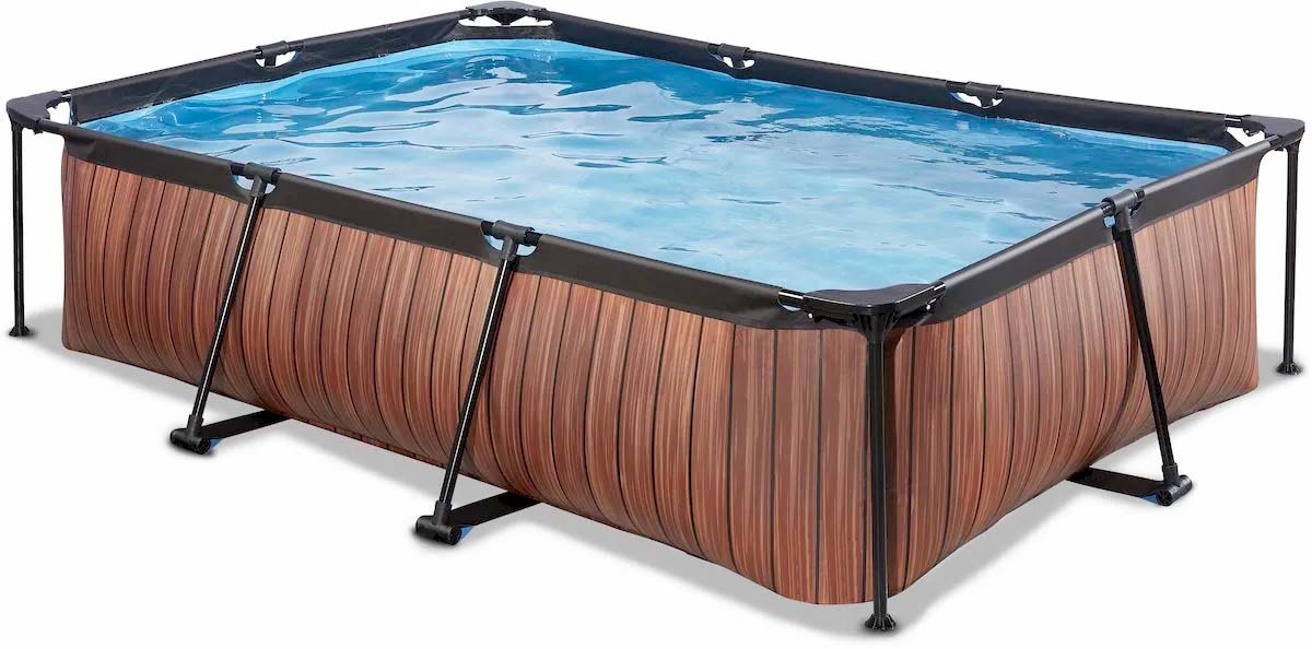 EXIT Wood zwembad - 300 x 200 x 65 cm - met filterpomp