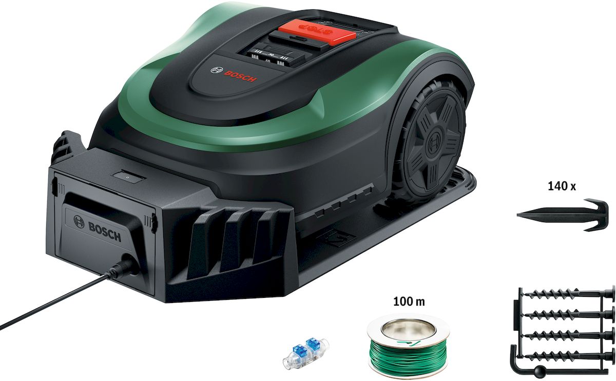 Bosch Indego XS 300 robotmaaier inhoud pakket