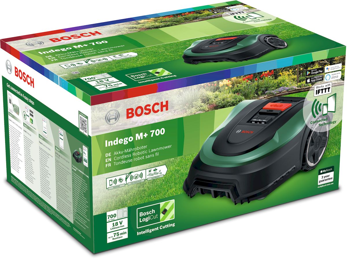 Bosch Indego M+ 700 robotmaaier verpakking