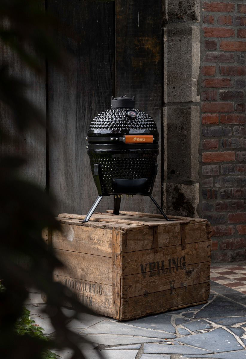 BASTE kamado bbq mini - 13 inch - Zwart
