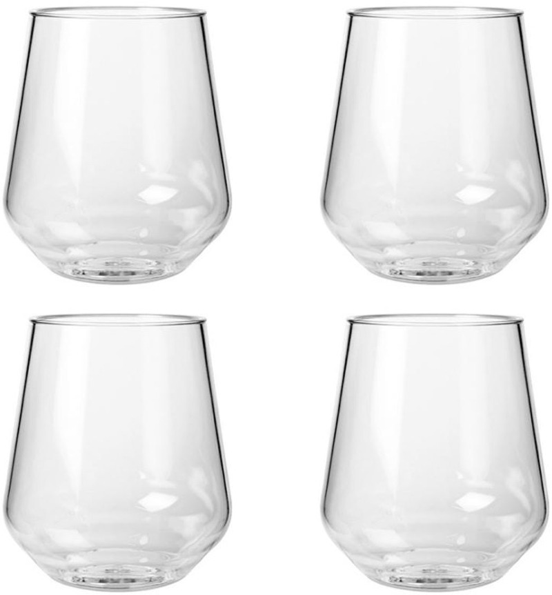 HappyGlass luxe kunststof drinkglas - 4 stuks - Accessoires
