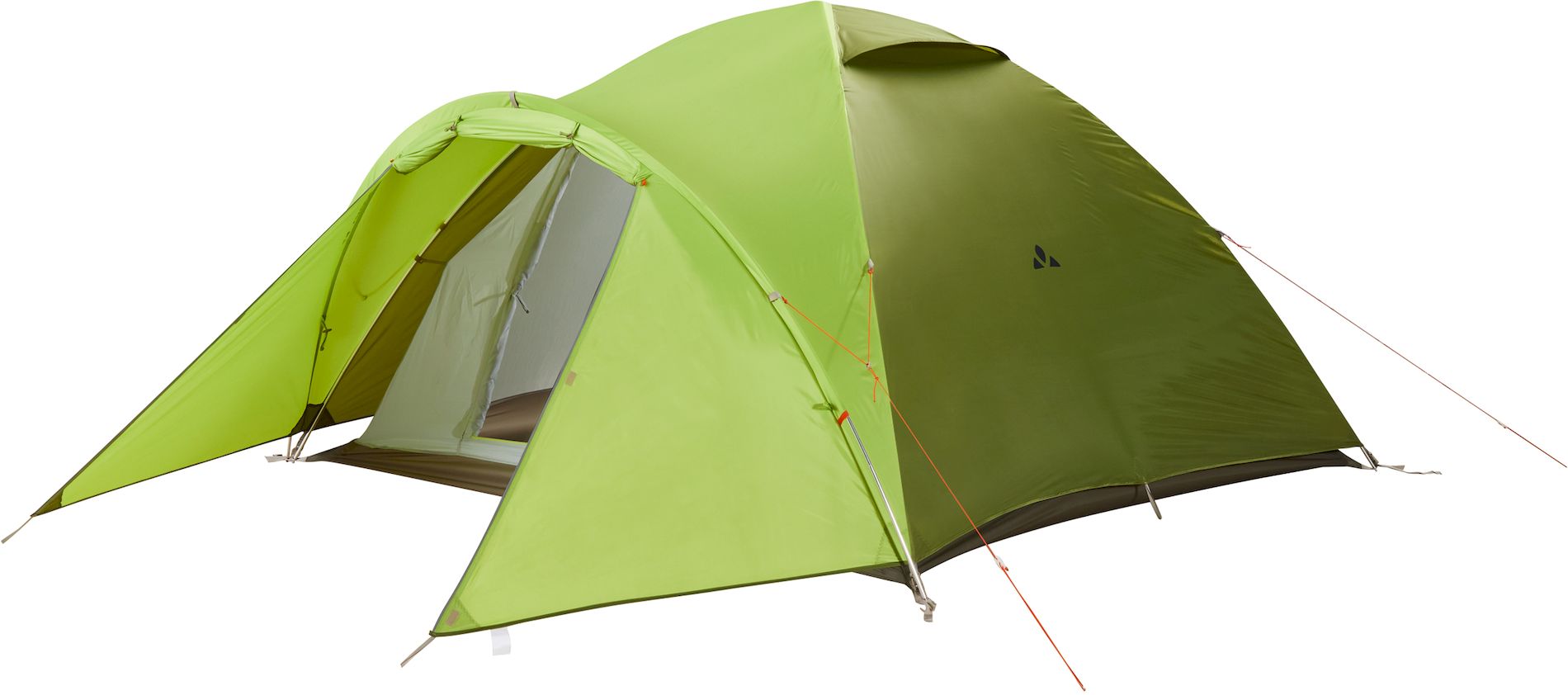 VAUDE Campo Grande XT 4P Tent - chute green - 4,911 kg -   - 2 ingangen - 1 zeer ruime vestibule