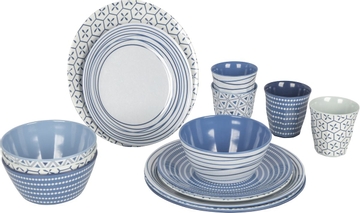 Sundream Mirage Camping melamine serviesset, 16-delige borden en koffiekopjes, onbreekbaar voor camper, caravan, bulli en camper, vaatwasmachinebestendig en compact, retro, boho Sundream Mirage Camping melamine serviesset, 16-delige borden en koffiekopjes, onbreekbaar voor camper, caravan, bulli en camper, vaatwasmachinebestendig en compact, retro, boho