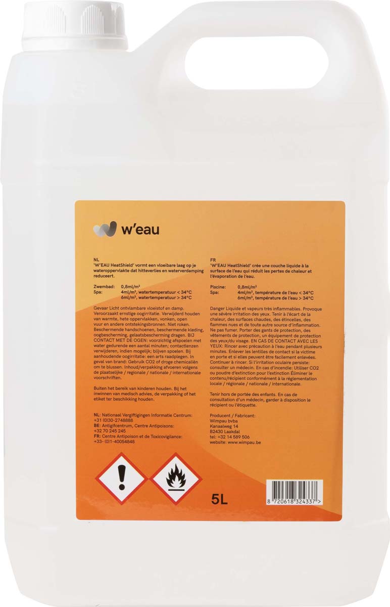 W'eau Heat Shield vloeibare zwembadafdekking - 5 Liter
achterkant