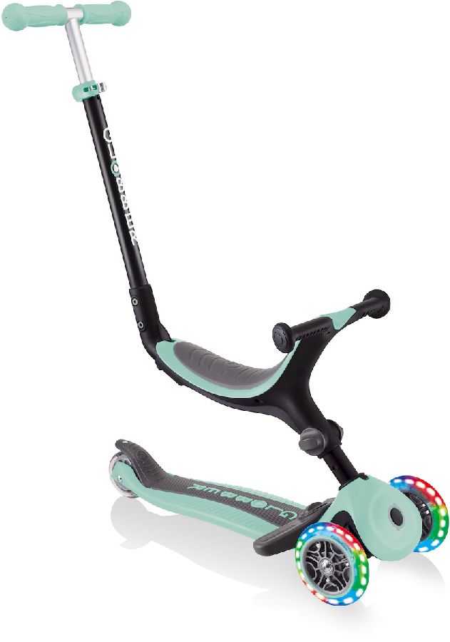 Globber Go up Foldable kinderstep 4 in 1 met lichtjes  in Pastel Groen