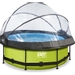 EXIT Lime zwembad - 244 x 76 cm - met filterpomp en overkapping 