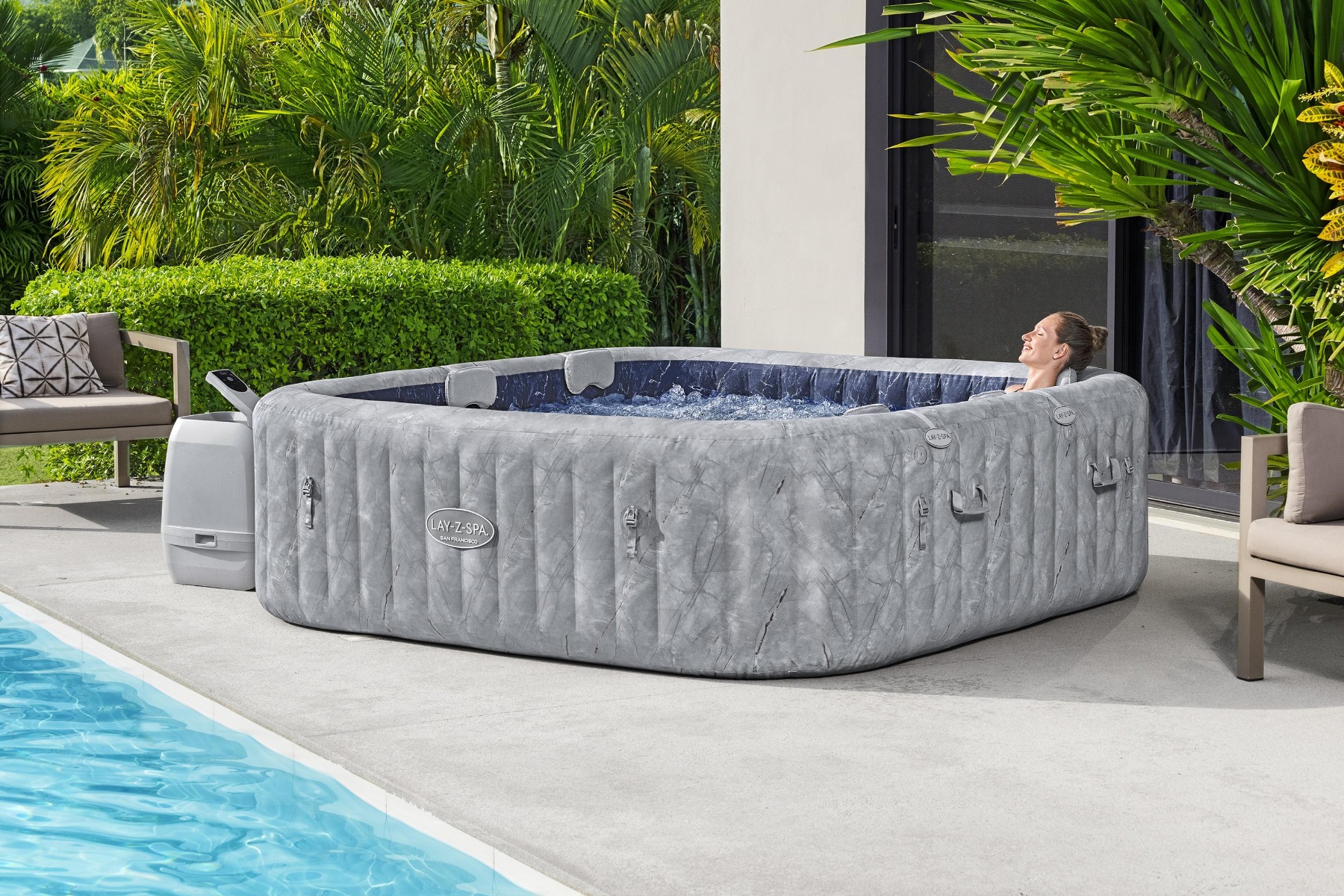 Lay-Z Spa San Francisco EnergySense Hydrojet Pro opblaasbare spa - 7 persoons