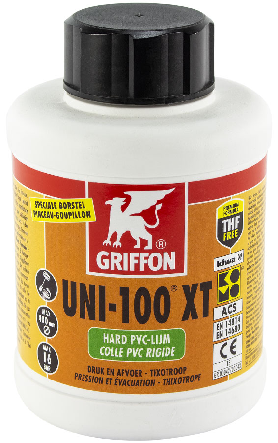 Griffon UNI 100 Hard PVC lijm 500ml