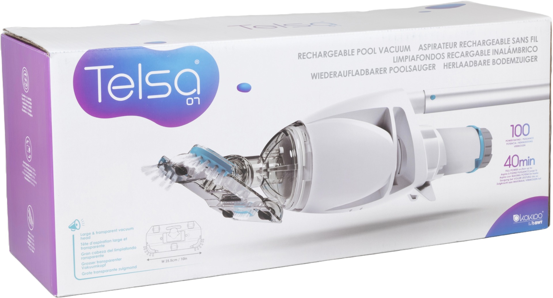 Kokido Telsa 7 elektrische spa- en zwembadstofzuiger