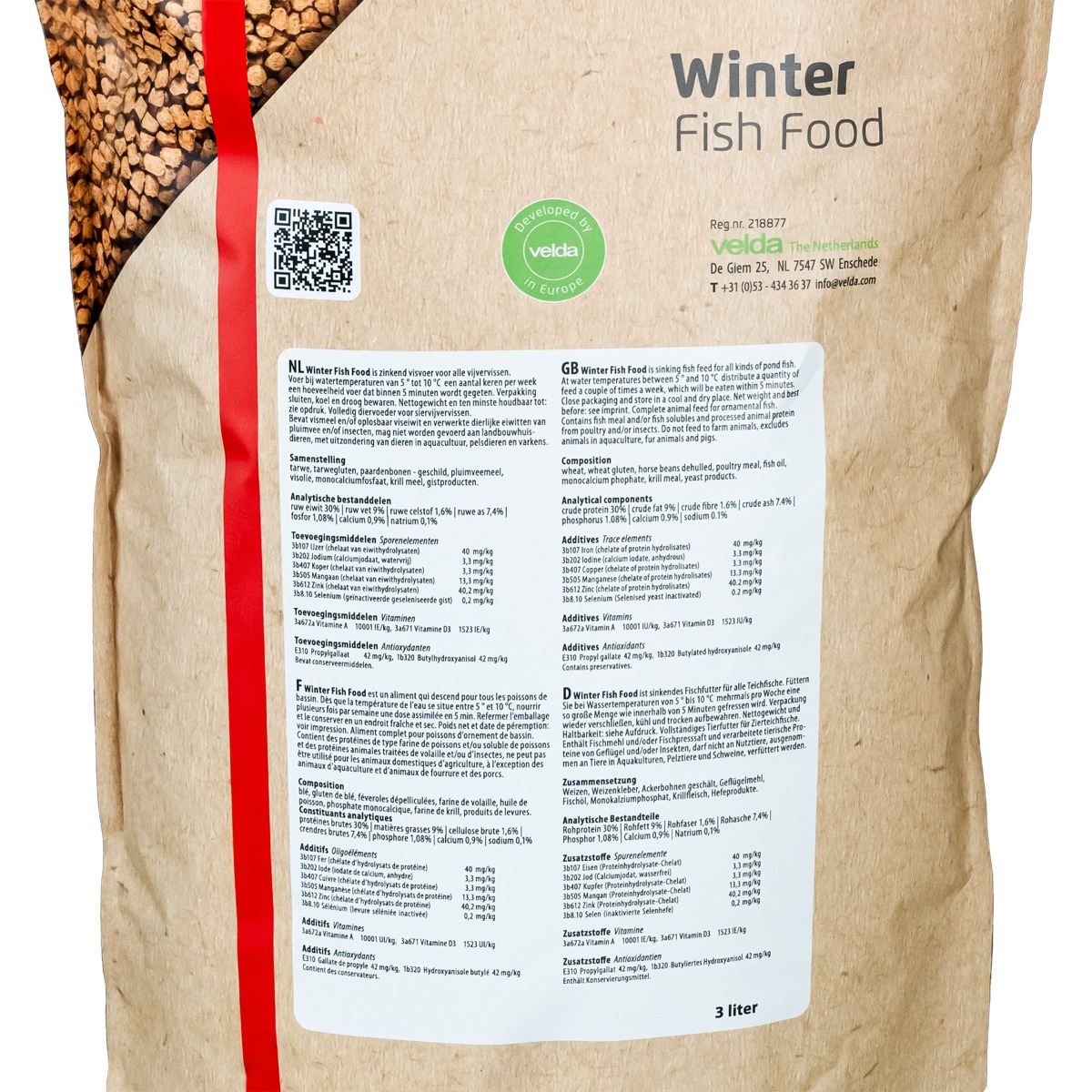 Velda zinkend wintervoer - 3 liter