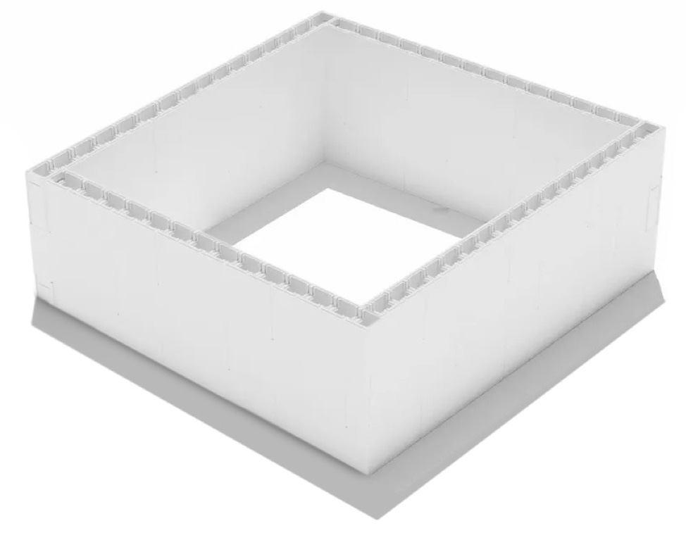 Plunge Pool blokkenset Polystyreen - 3,00 x 3,00 x 1,20 m