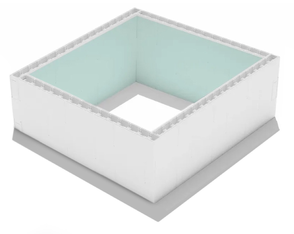 Plunge Pool blokkenset Polystyreen - 3,00 x 3,00 x 1,20 m