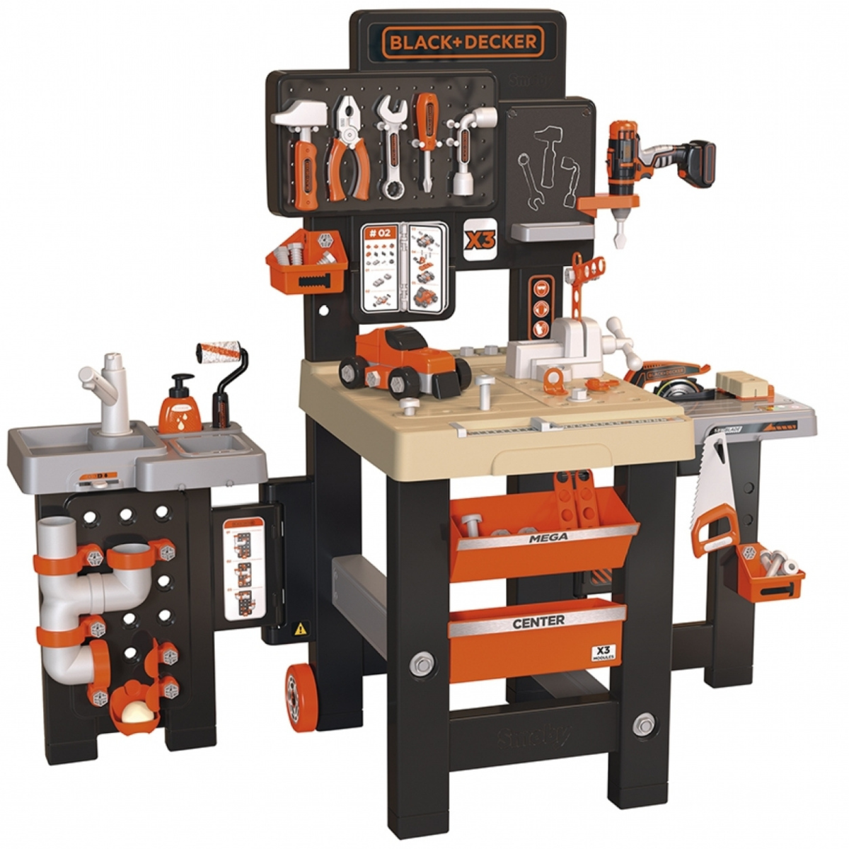 Smoby Black + Decker Mega Center speelgoed werkbank