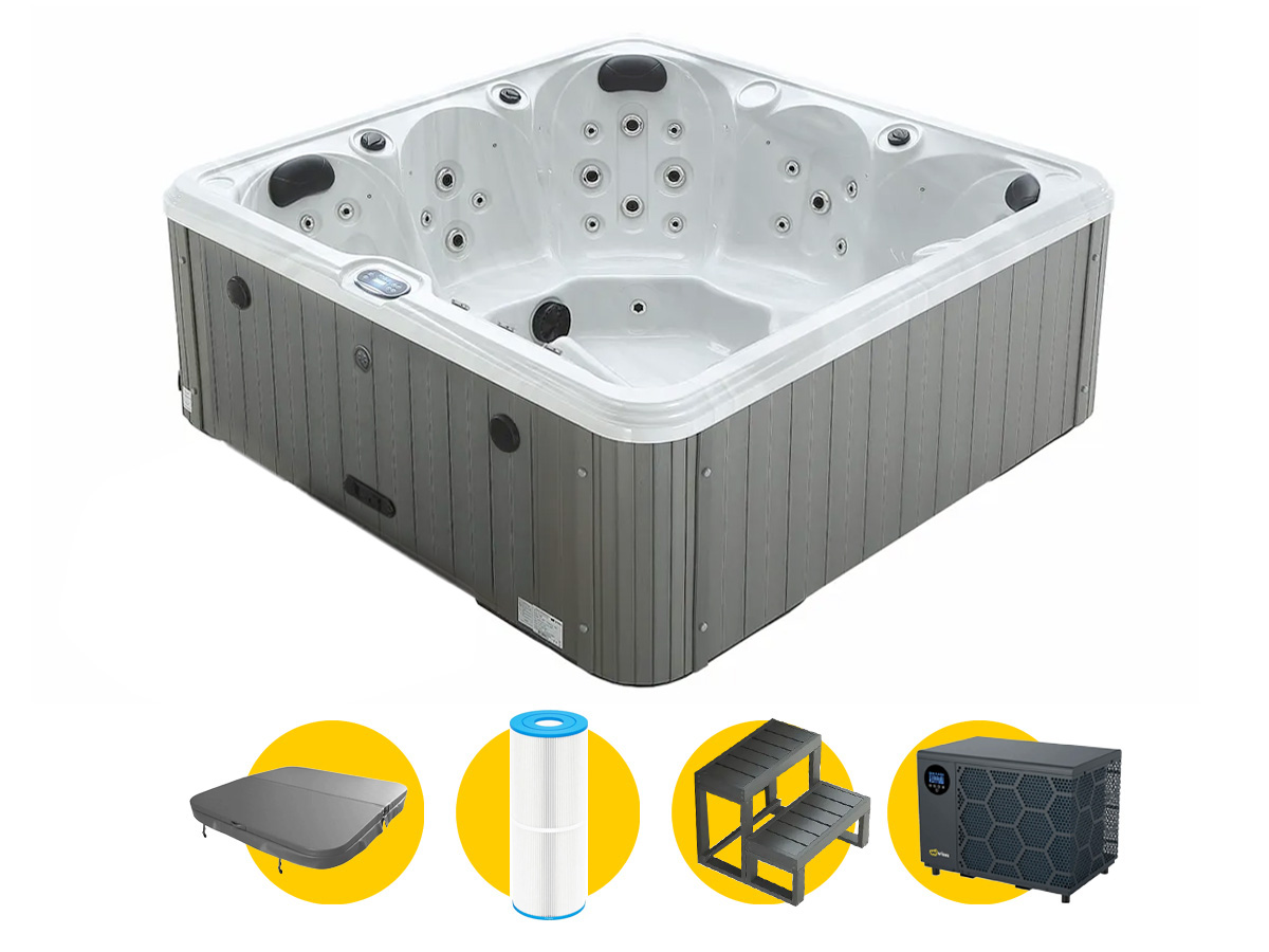 W&apos;eau Lagune spa met warmtepomp - 6 persoons