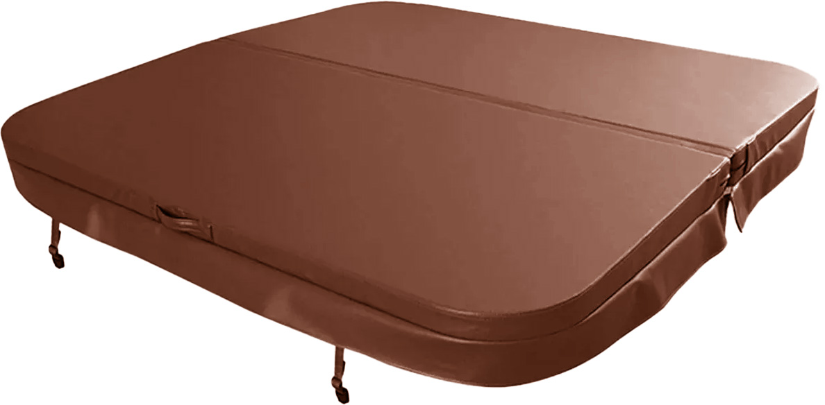 W'eau spacover 210 x 210 cm - Bruin - Radius 18 cm