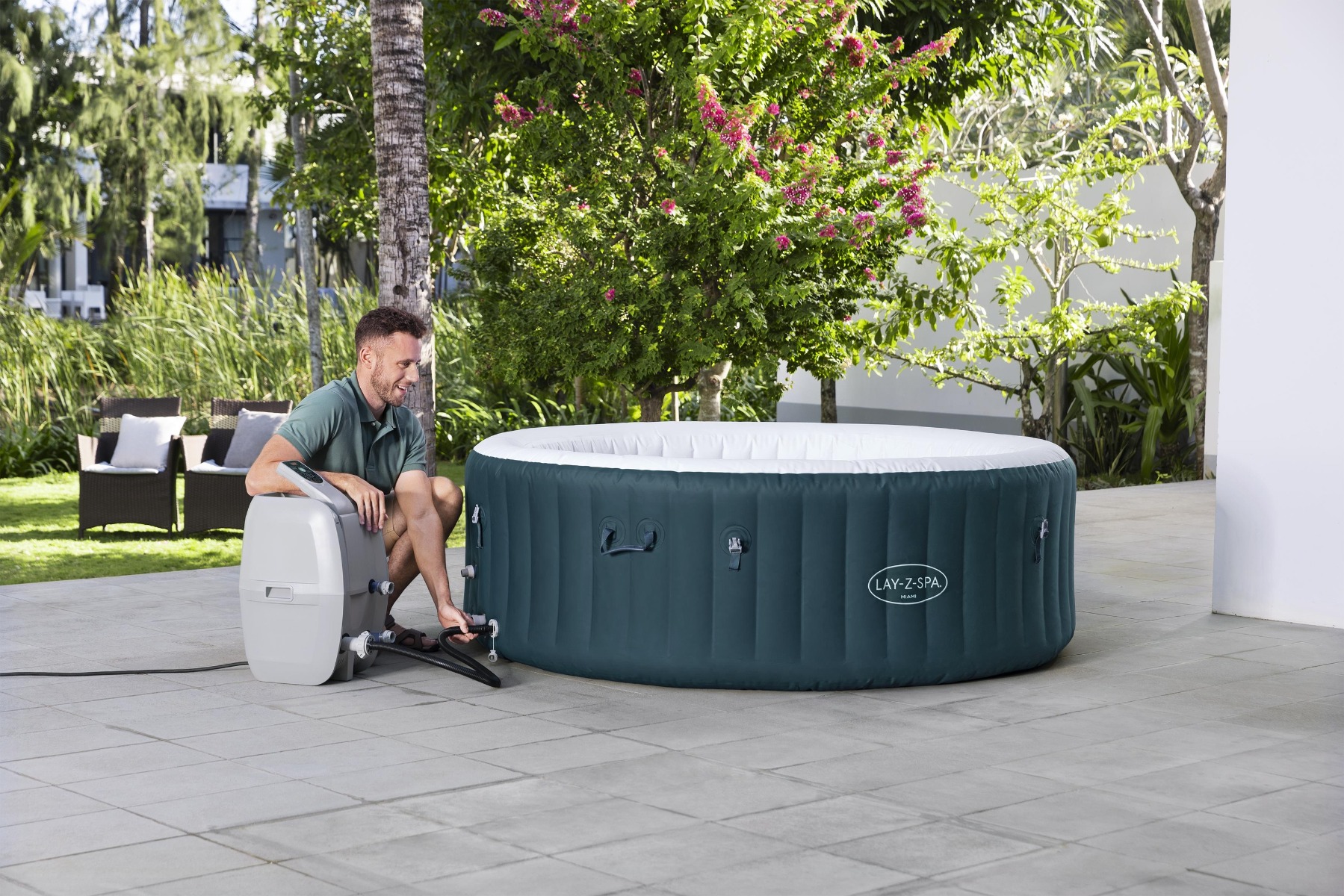 Lay-Z Spa Miami EnergySense Airjet opblaasbare spa - 6 persoons