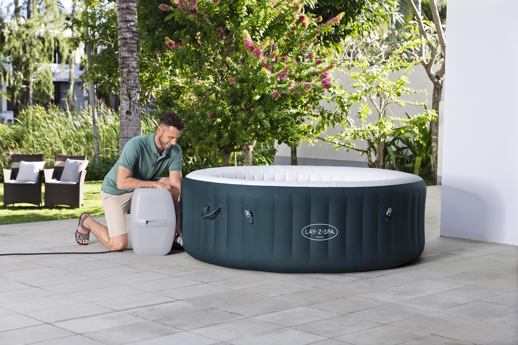 Lay-Z Spa Miami EnergySense Airjet opblaasbare spa - 6 persoons