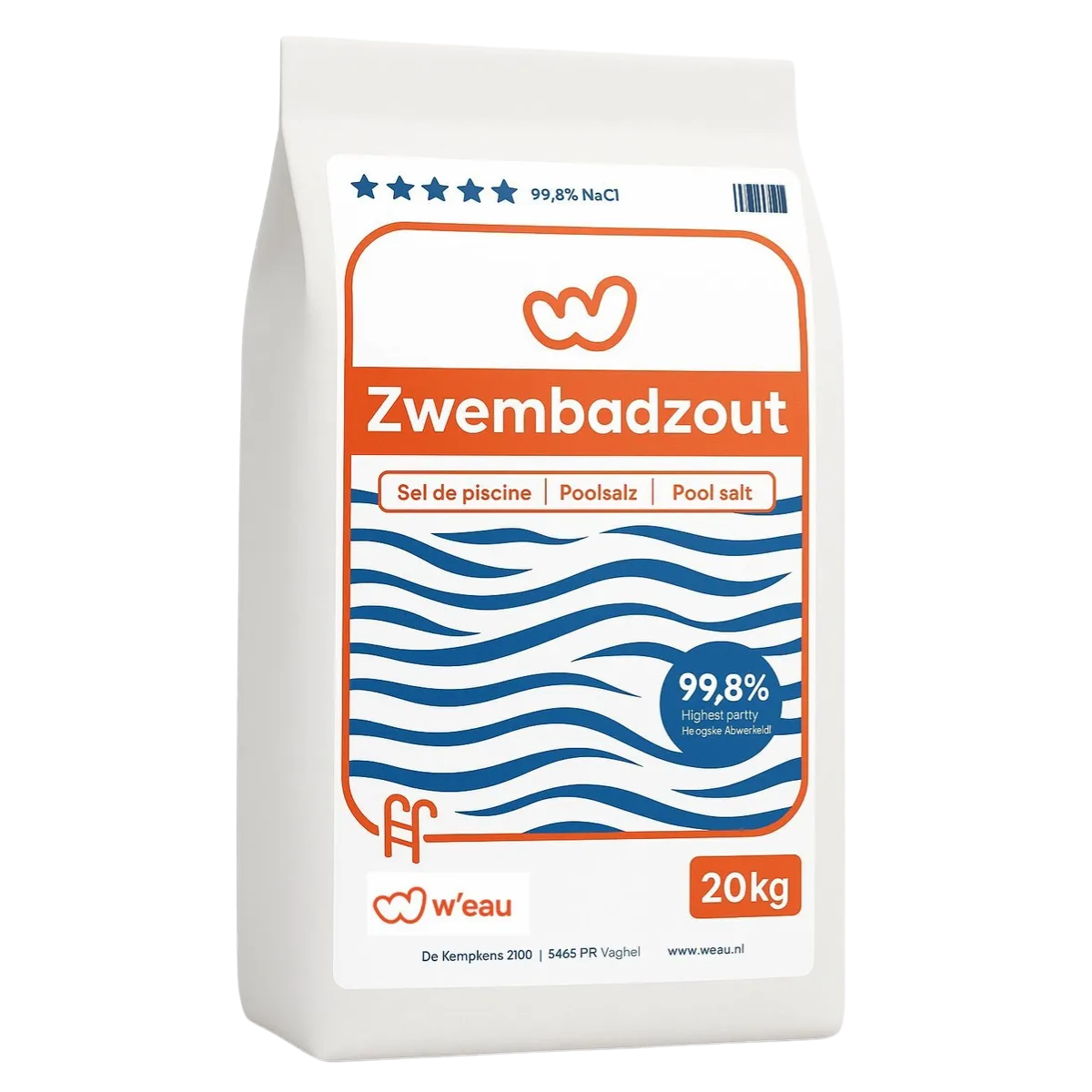 W&apos;eau zwembadzout 20 kg
