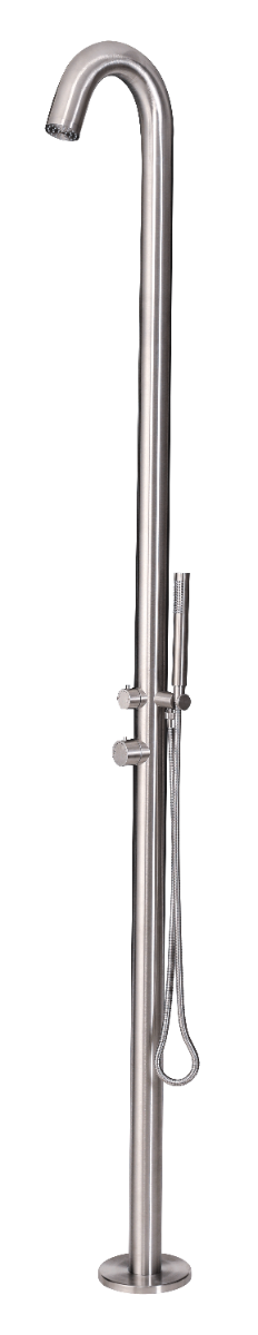 W'eau Eclipse buitendouche - Geborsteld RVS