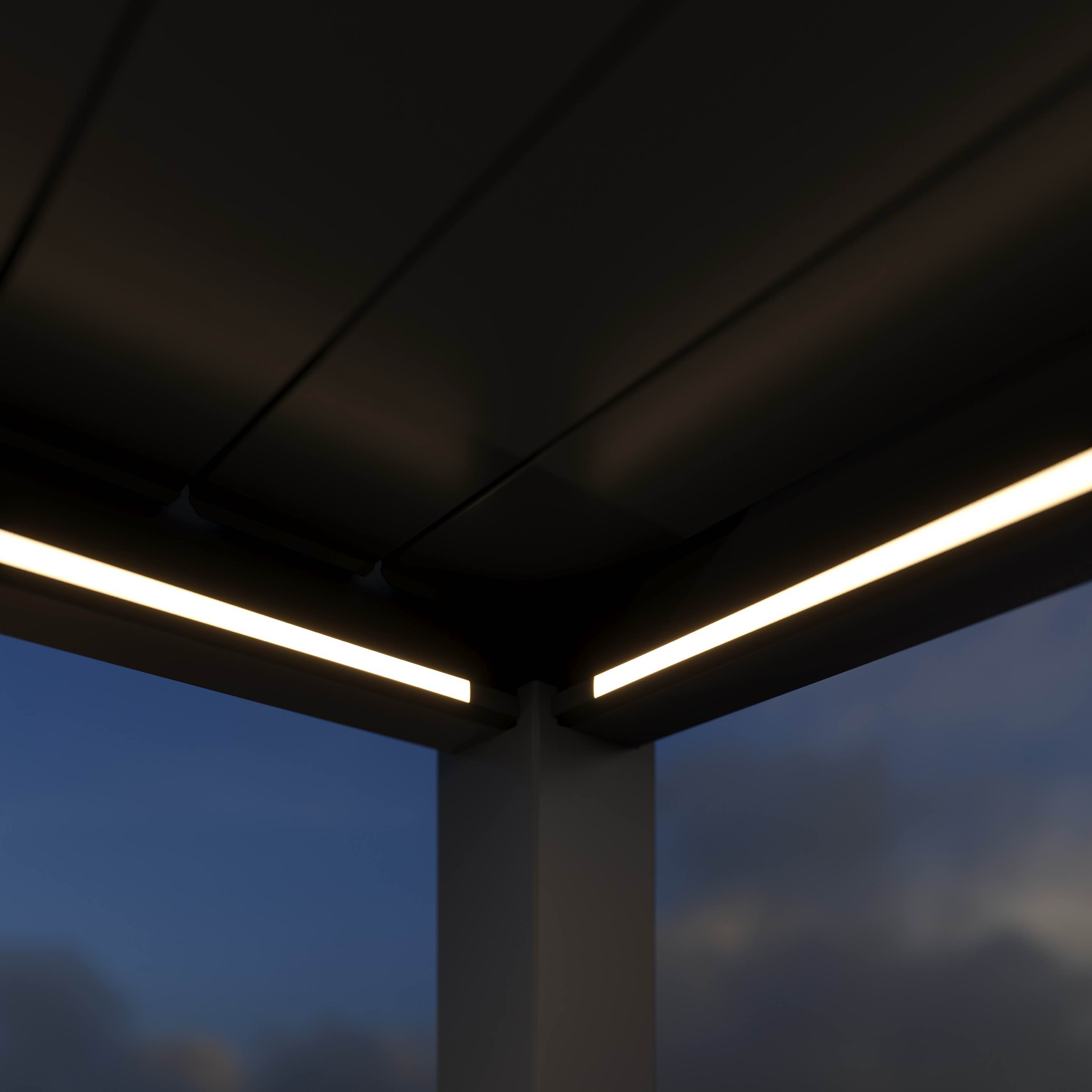 Orion LED verlichting set 400x400 cm - Antraciet