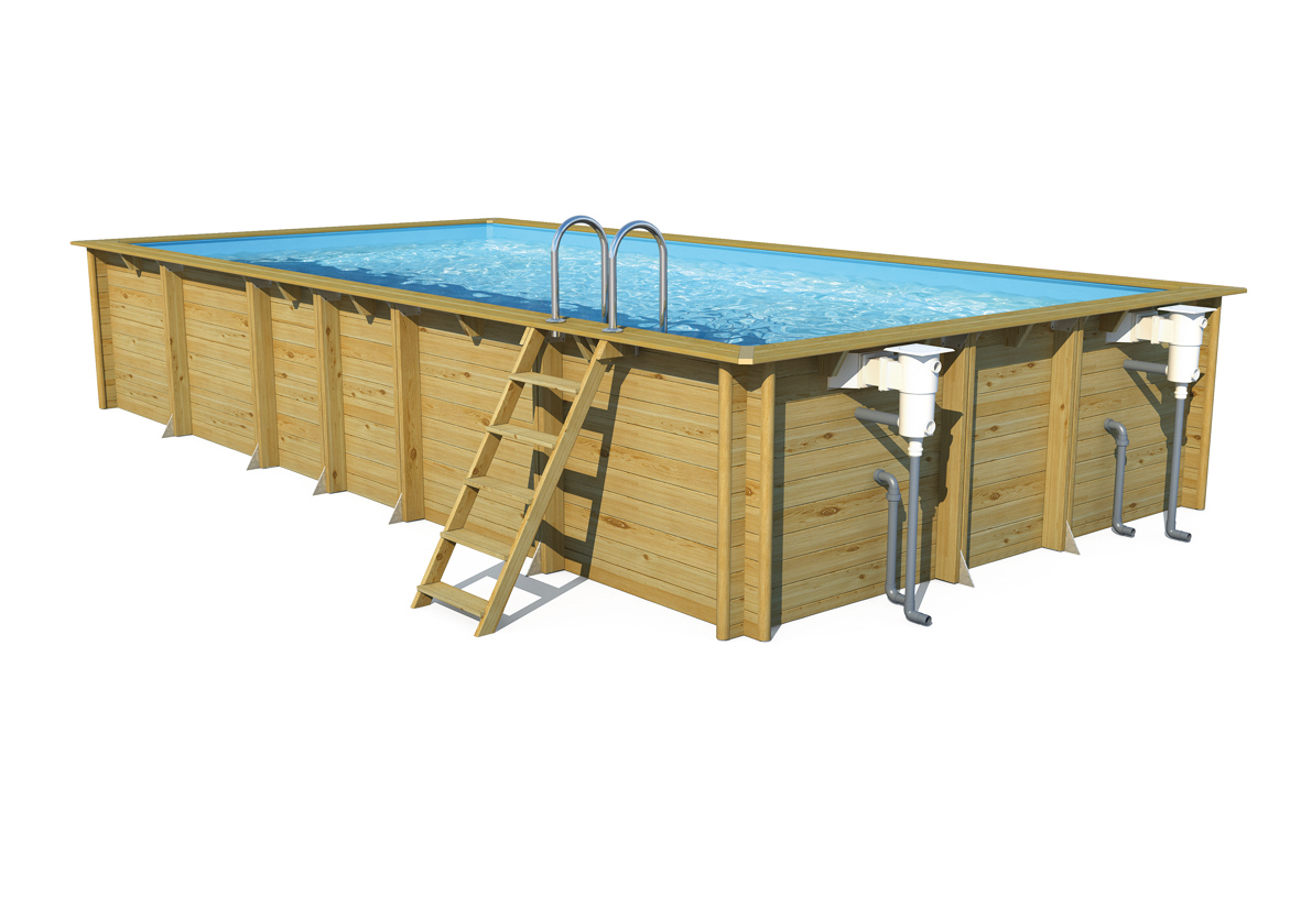 Weva rectangle 6 x 3 houten zwembad (hoogte 1,46)