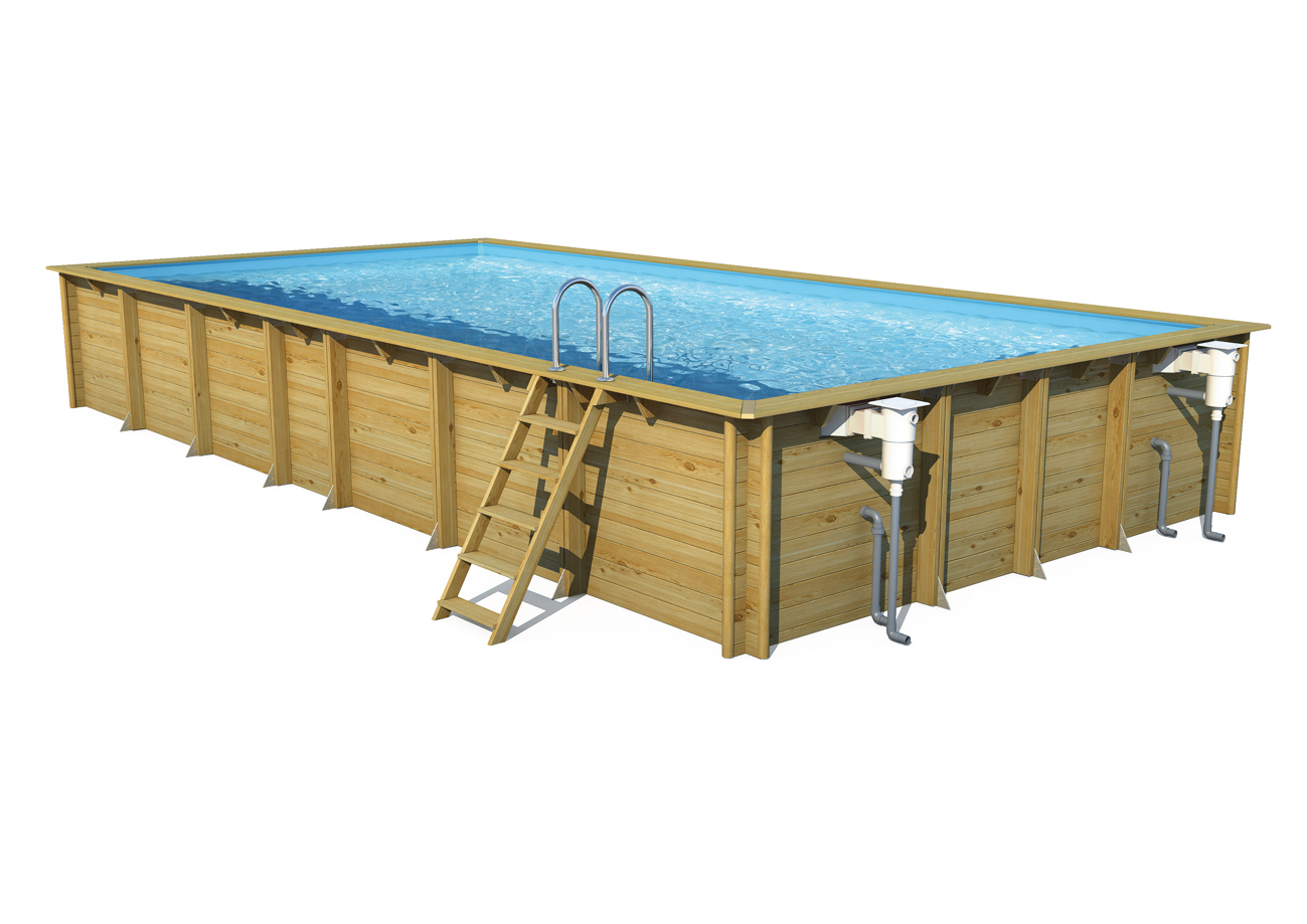 Weva rectangle 8 x 4 houten zwembad (hoogte 1,46)