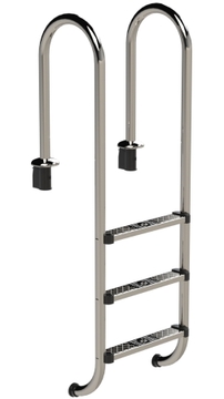 Rvs 316 zwembad ladder 4 treden anti-slip - kopen